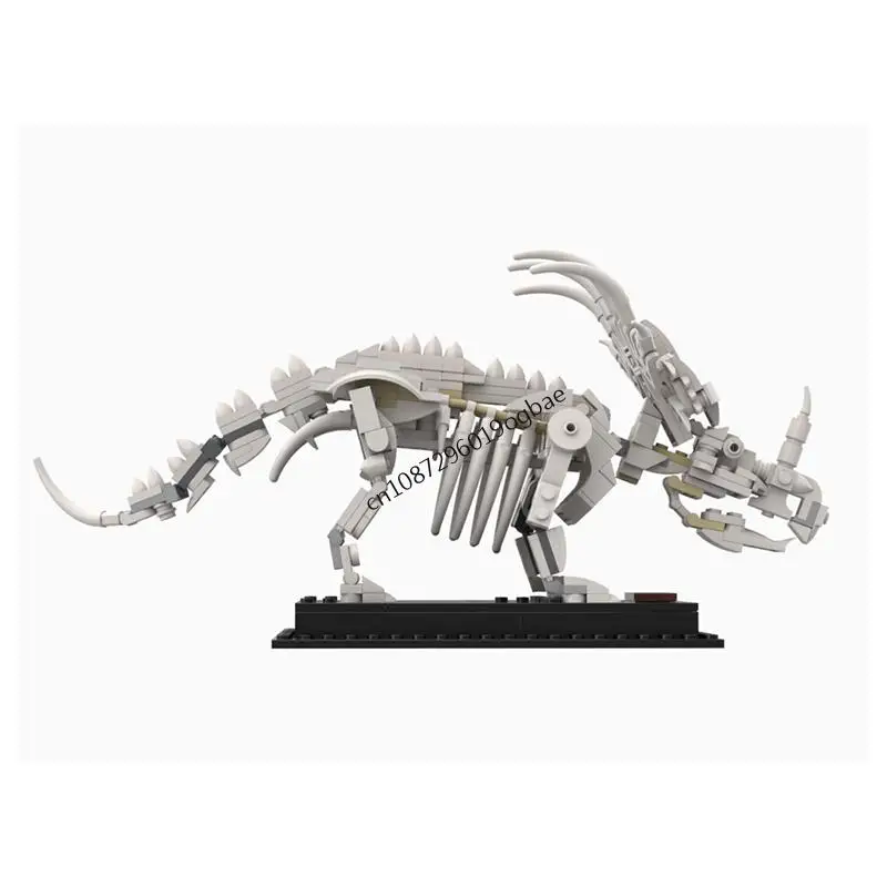 NEW 369PCS MOC Styracosaurus Skeleton Dinosaur Fossils model DIY creative ideas Child christmas Toy Assembly Puzzle birthdayGift