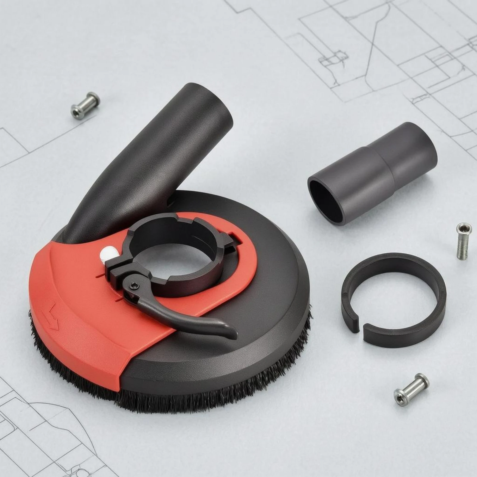 Grinding Dust Collection Cover Hose Port Angle Grinder Dust Cover Grinder Vacuum Attachment Clamping Clamp