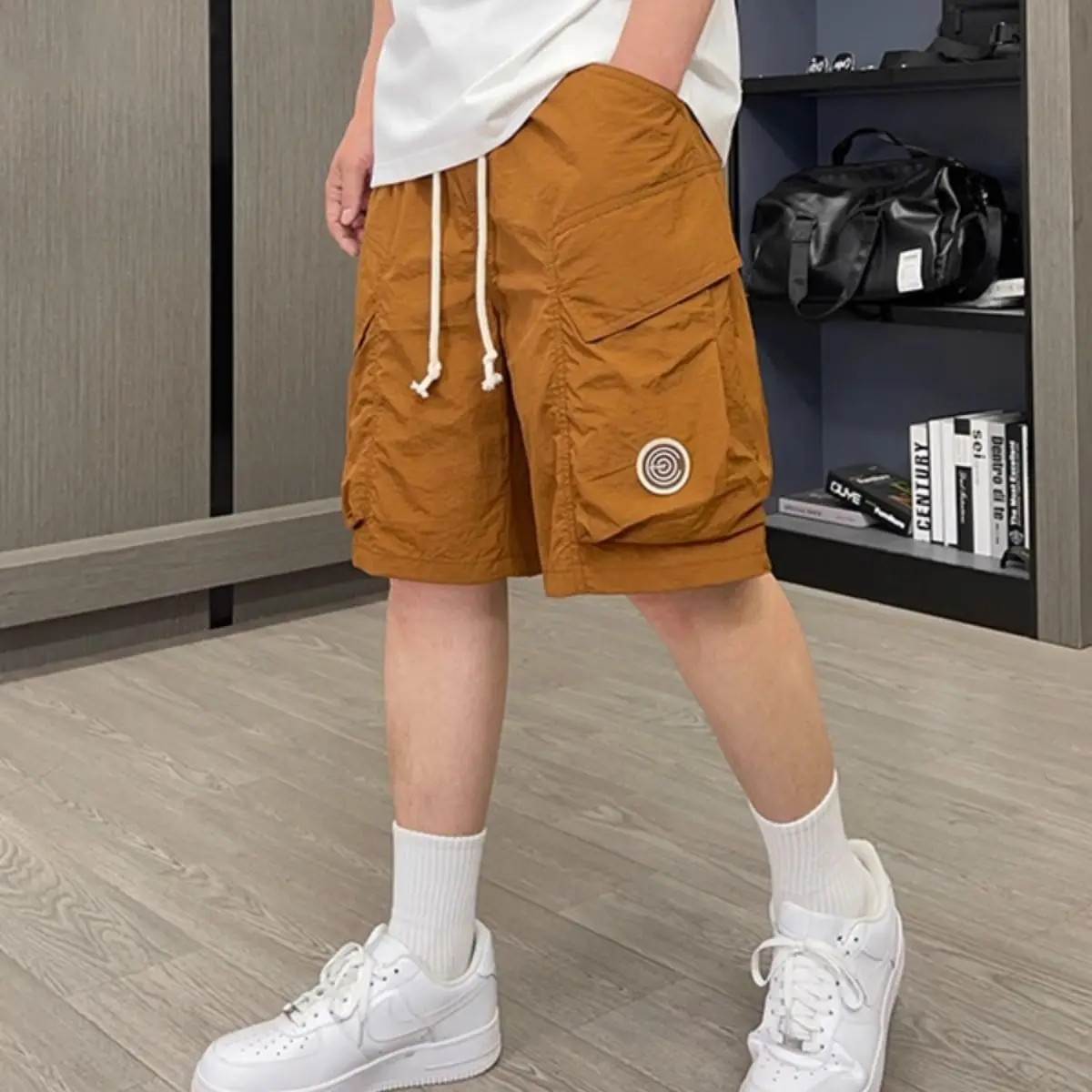Fashion 2026 Summer Thin Tooling Men's Trendy Brand Loose Straight Functional Half Pants Heavy Industry Trendy Sports Shorts