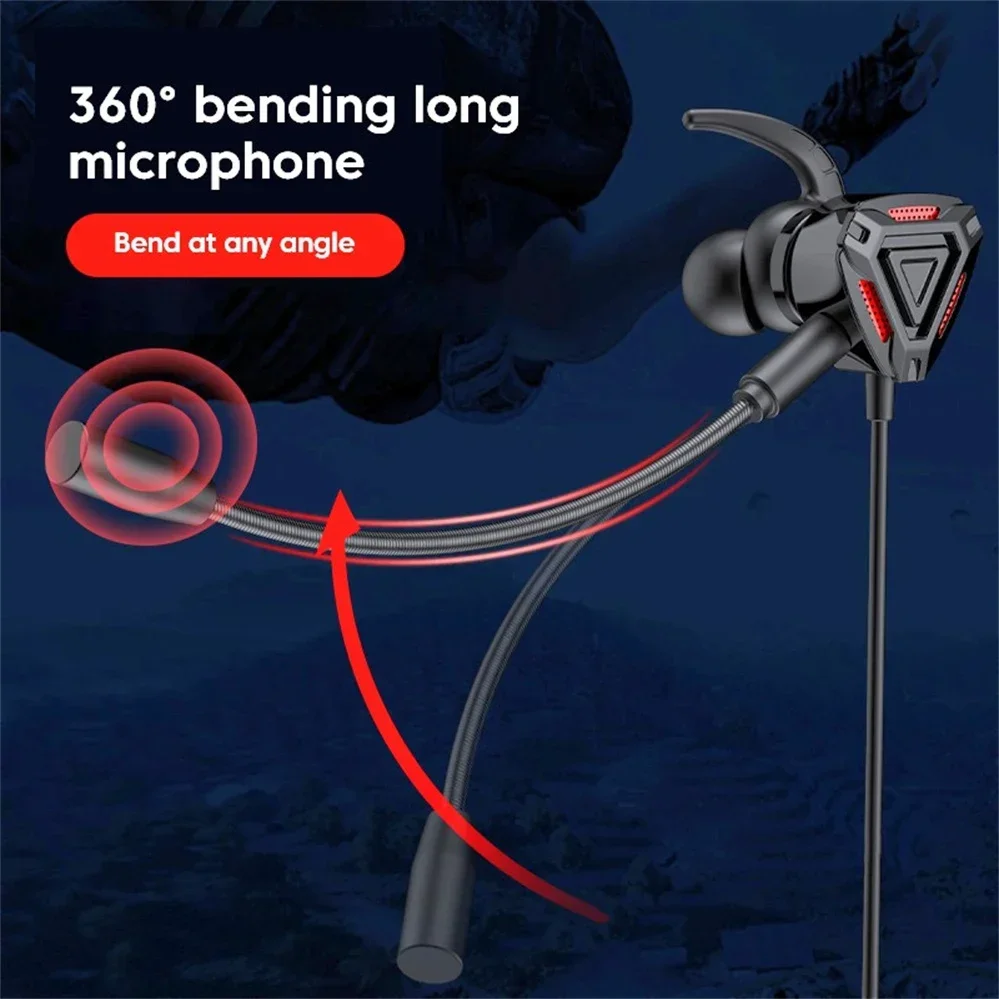 EARDECO 3.5mm Wired Headphones Gaming Headphone Headset Bass Stereo Gamer Wired Earphone Noise Cancelling Earbuds With Dual Mic