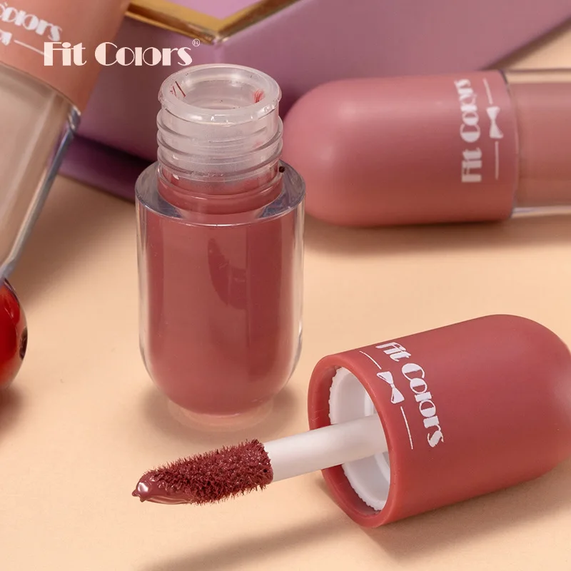 Fit Colors 8pcs Lip Gloss book Gift Set Mist Face Velvet Easy to paint Non-stick cup long-lasting liquid lipstick set