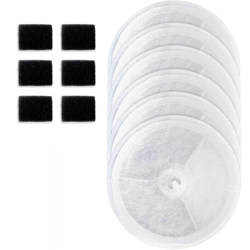 6 قطع وحدة تصفية مطورة 3.0 مرشحات نافورة الماء للحيوانات الأليفة والقطط مناسبة لـ Eversweet Solo 2/Solo SE,3 Pro/2S/3 مع 6 رغوة مضخات #1