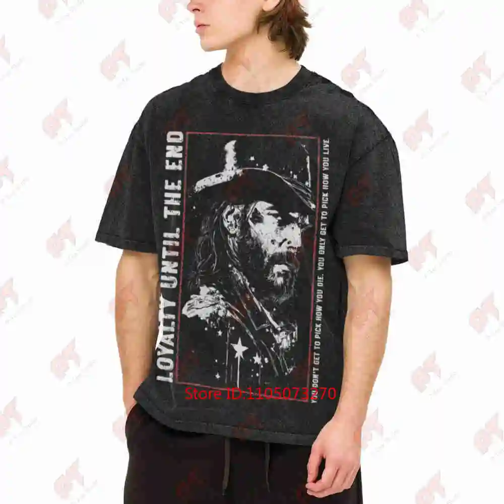 Western Gunslinger Style Rdr 2 Outlaw Cowboy Vintage Washed Tee Pure Cotton T-Shirt
