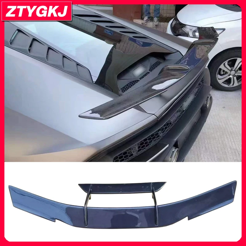 N Style Carbon Fiber Material Trunk Spoiler Rear Wing For Lamborghini Huracan LP580 LP610 EVO Tuning 2019 Up