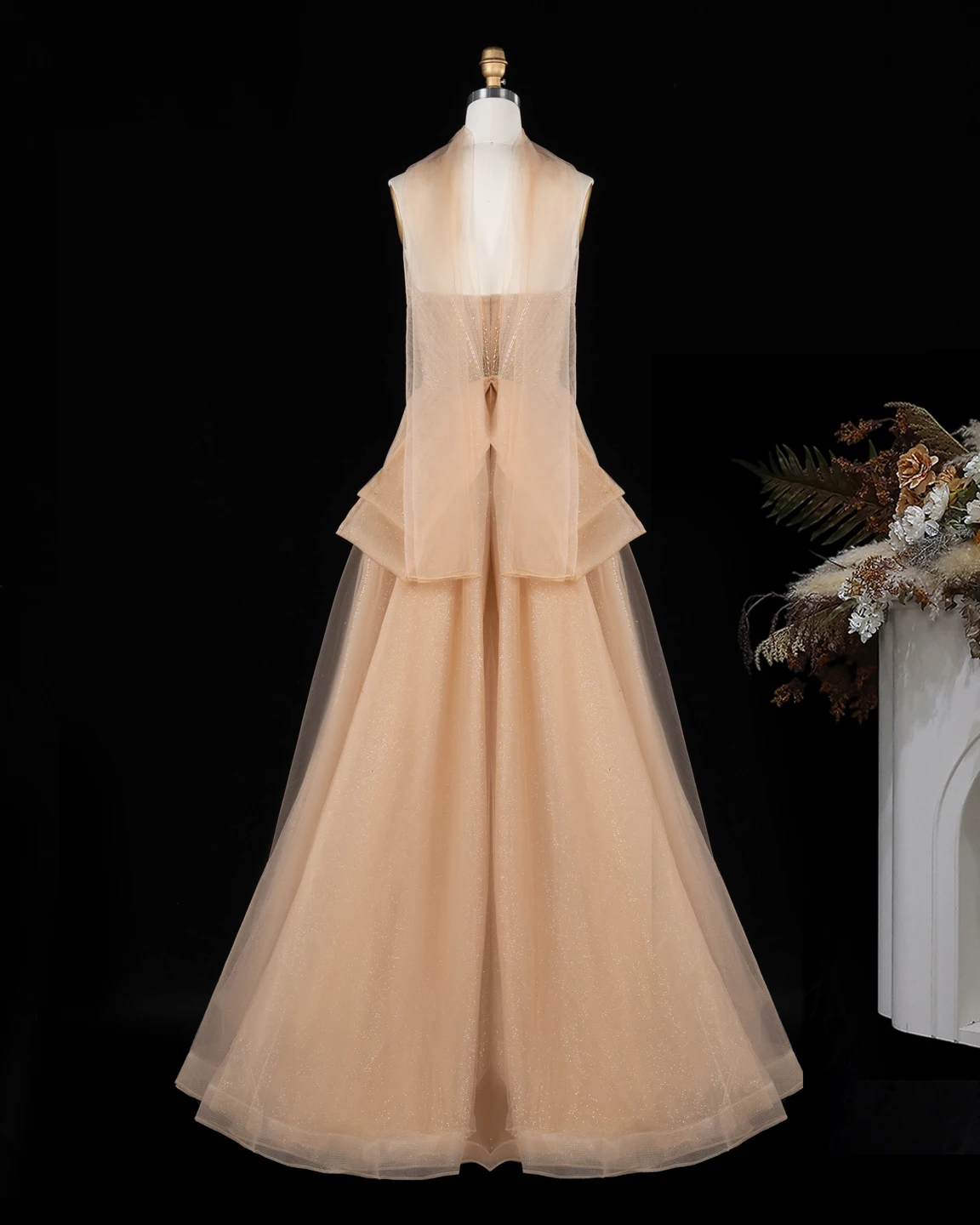 Sharon Said Abendkleid Luxus Meerjungfrau Sweetheart Tüll Perlen Kristalle Dubai Formelles Party-Hochzeitsgast-Kleid SS068 Maßanfertigung – Detail 12
