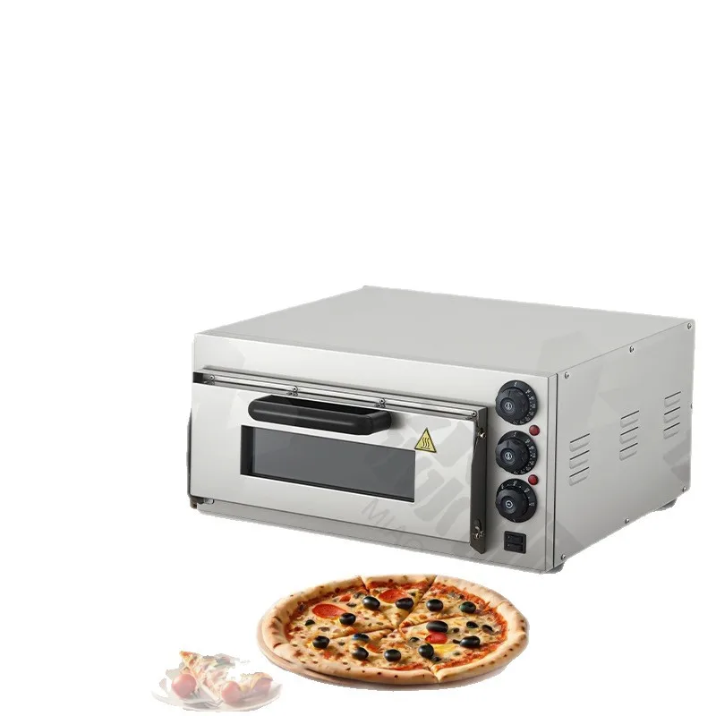 Commercial Stainless Steel Pizza Oven with Adjustable Temp & Timer