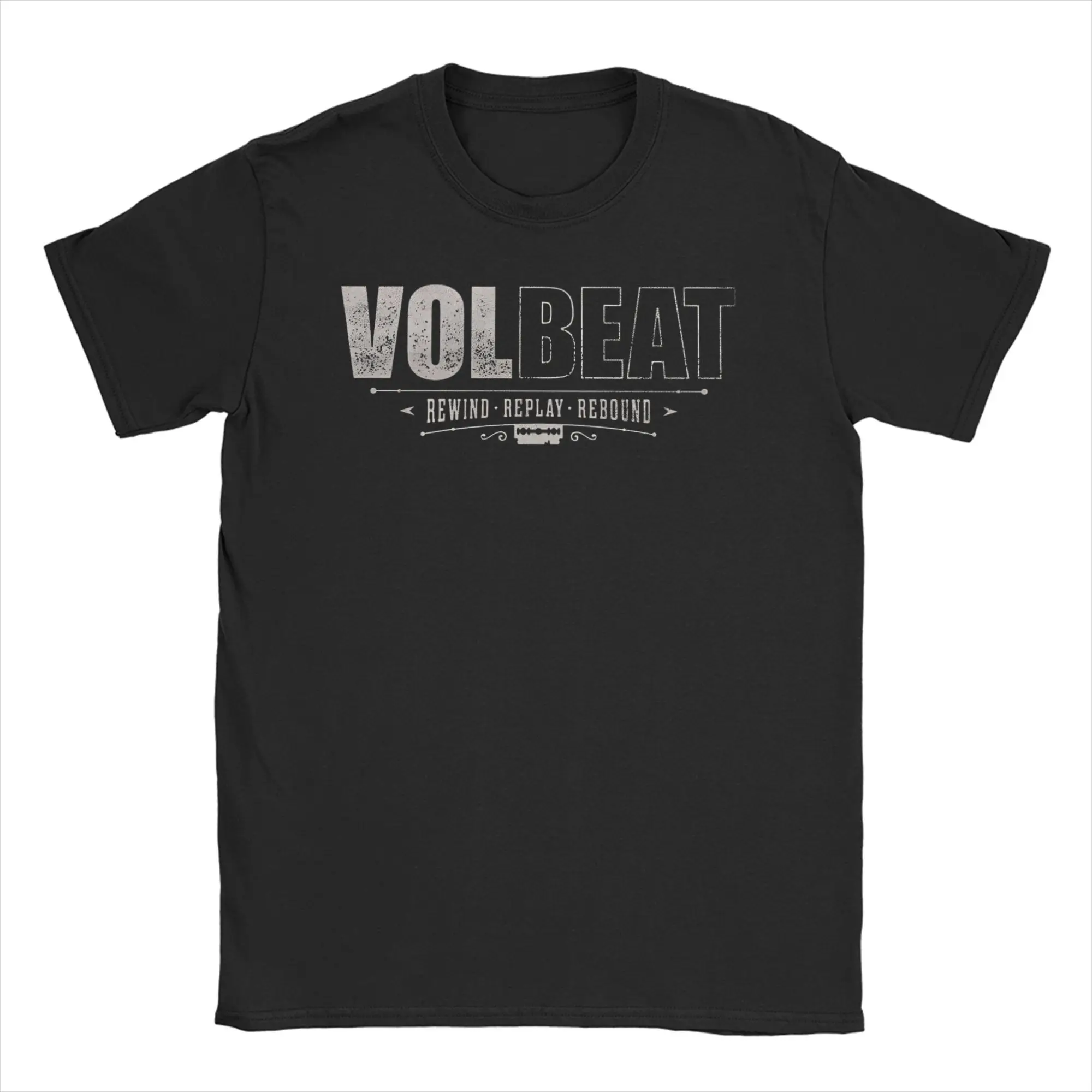 تي شيرت VOLBEATS Tour للرجال والنساء تي شيرت معدني فريد من نوعه تي شيرت بأكمام قصيرة ورقبة دائرية تي شيرت قطني كلاسيكي