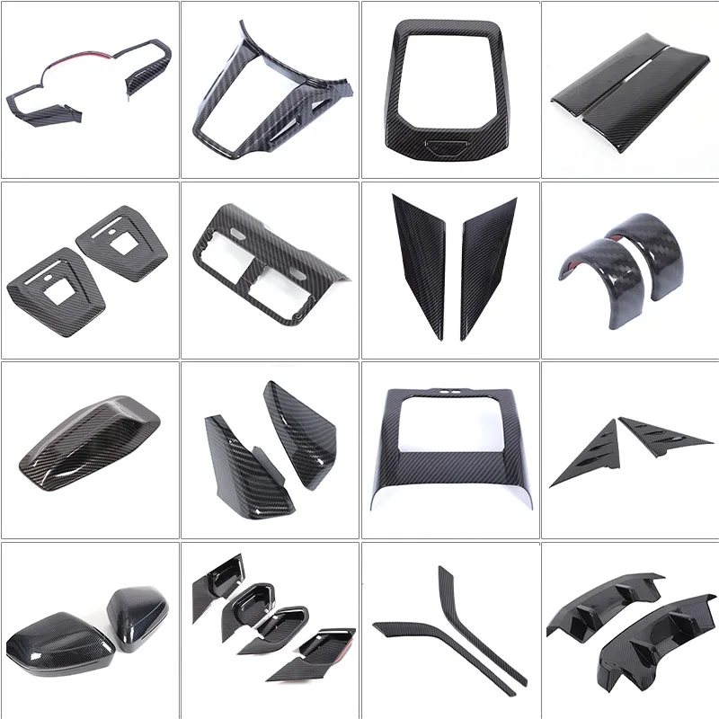 

ABS Carbon Fiber Interior Kit Dashboard Console Gear Shift Panel Decoration Cover Trim Stickers For BMW 5 Series G60 2024+
