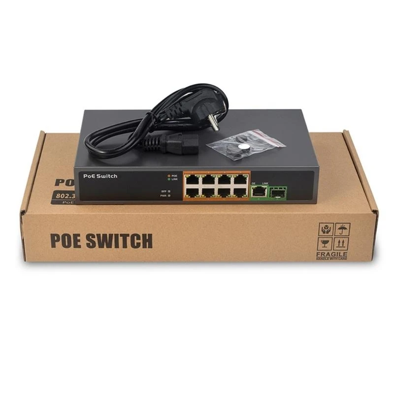 Q5WA Eficiente energéticamente eficiente 10 puertos Poe Ethernet Smartnet más inteligente 8x Poe+ @ 55W, 2x 1G SFP con Opción