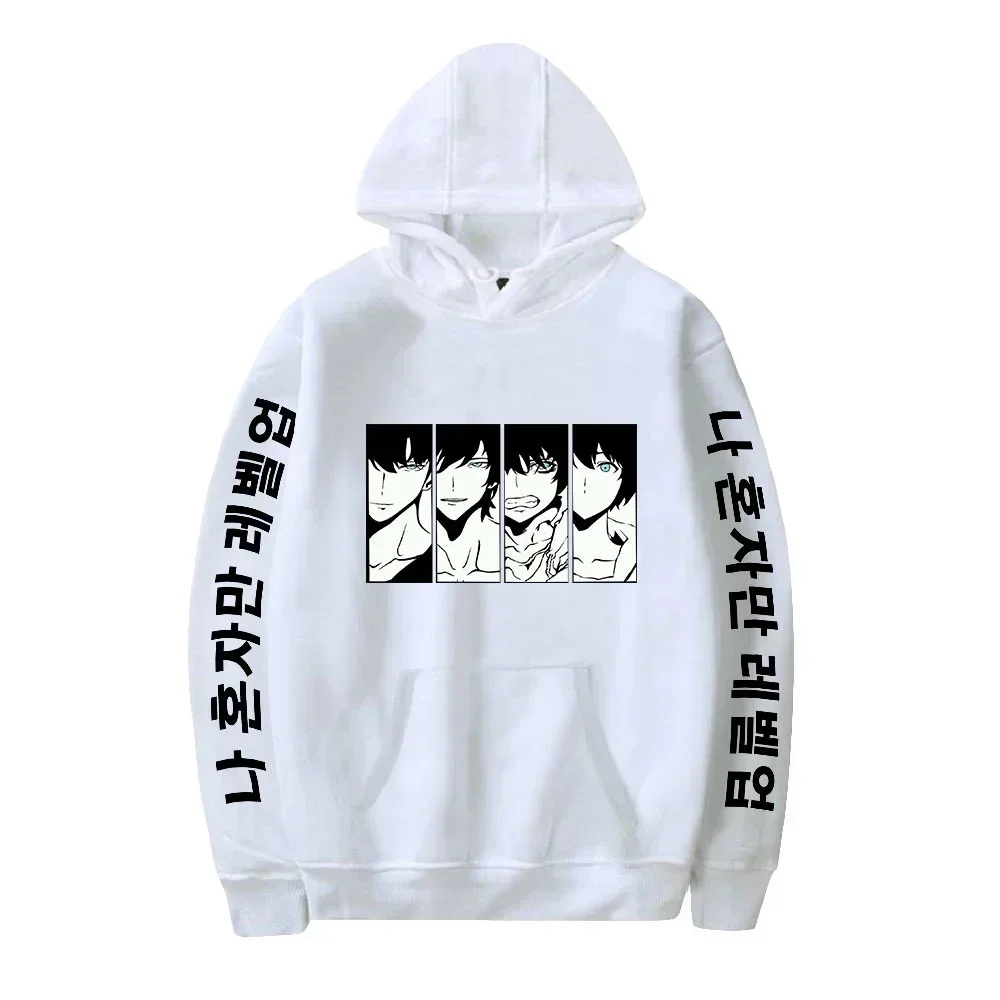 Men Women Hooded Sweatshirts Harajuku Loose Hoody Manga Solo Leveling Sung Jin Woo Printed Hoodie Spring Long Sleeves