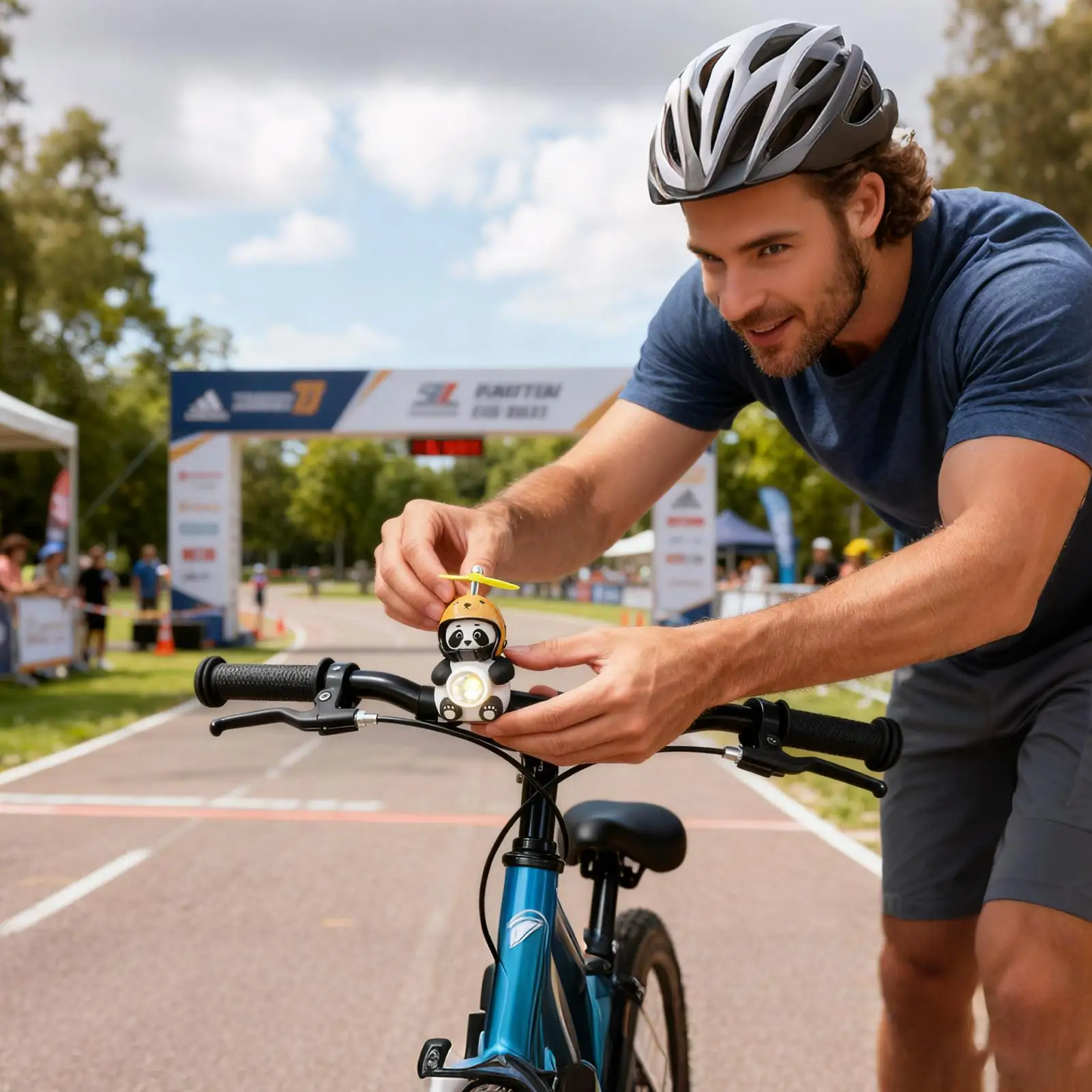 

Animal Shaped Bike Light Portable Panda Ornament Handlebar Decoration For Bikes For Family Enthusiast Men Women Outdoor Cycling