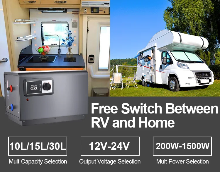 인기 판매 공장 CE RV 전기 온수기 DC12V 24V/AC220V 듀얼 전원 10L/15L IPX4 저장형 전기 온수기