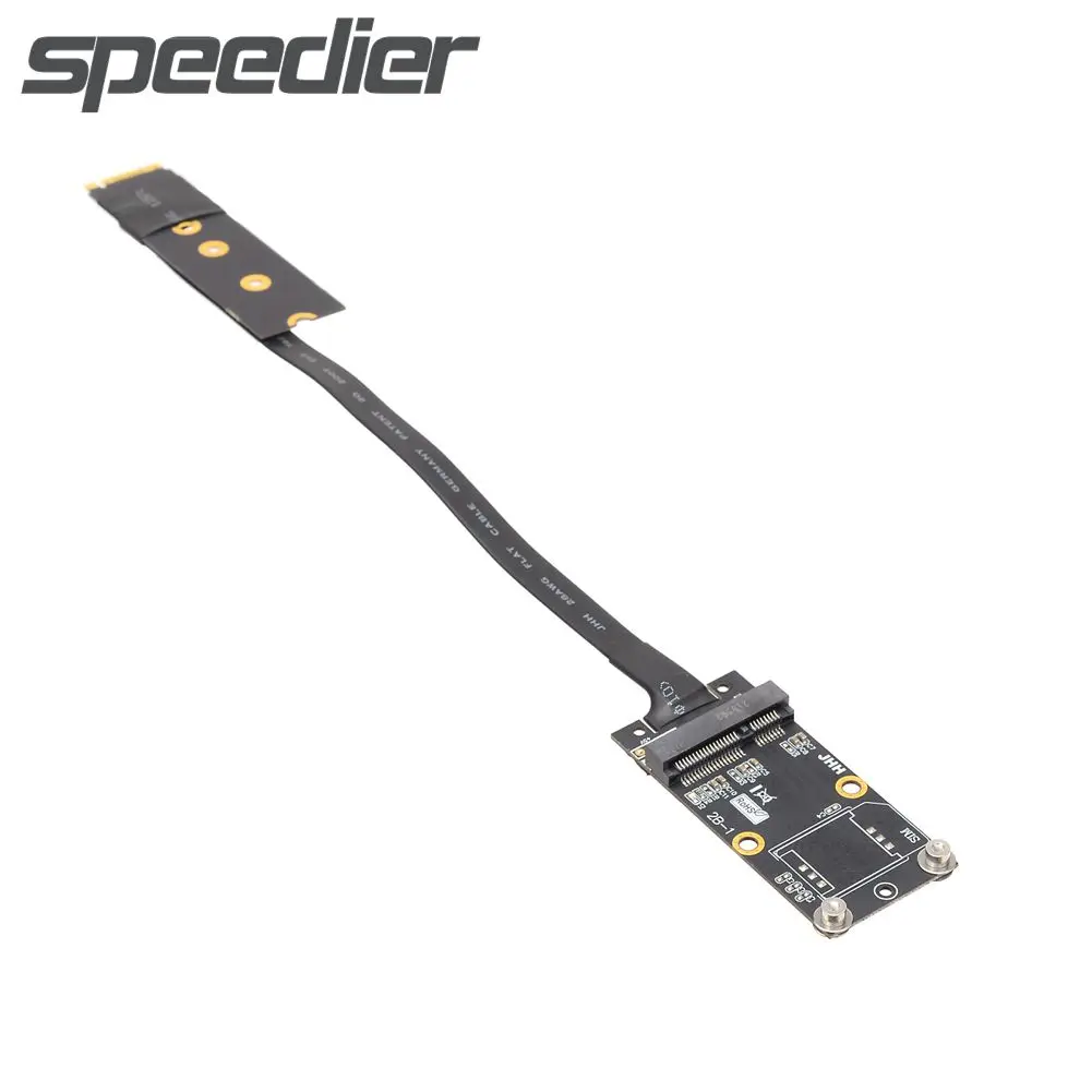 JHH-Link Mini PCIe mPCIe WAN Mini Card Extender To M.2 M Key NVMe NGFF SSD Extension Cord Riser Ribbon Adapter PCIe 3.0 x1 8Gbps