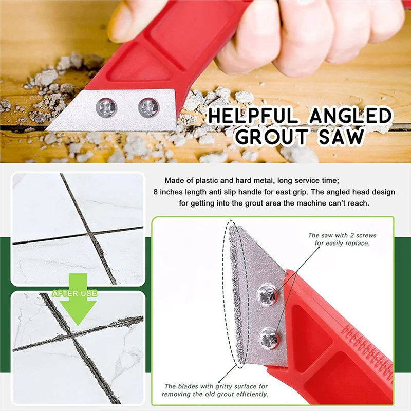 【Must-Haves】23-Piece Saw Blade Grouting Hand Saw Tile Joint Grouting Removal Tool Cleaning Brush