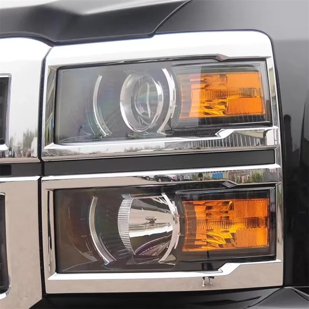 HTTCCY For Chevrolet Silverado 2014 2015 2016 front Car Headlight Cover Lens Shell Lampcover Lampshade Headlamp