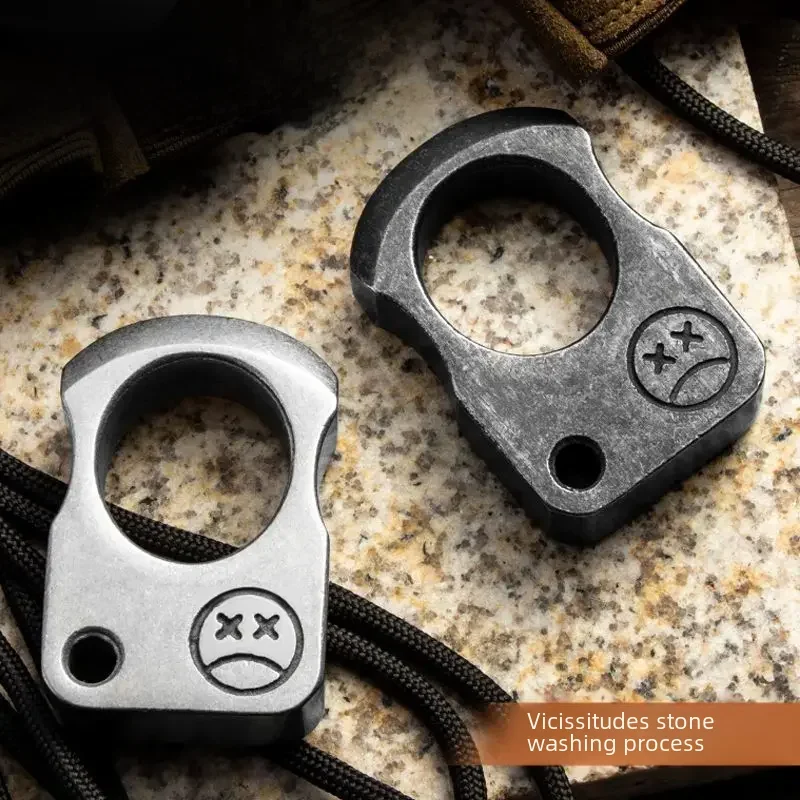 Nieuwe Smiley Face Single-Fingered Tijger Survival Uitrusting Voor Zelfverdediging Wolf Afschrikking Outdoor Sporttools