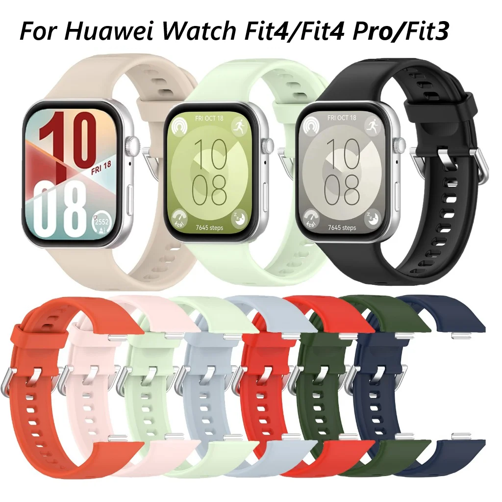 

Silicone Strap for Huawei Watch Fit 3 4 Fit3 Fit4 Soft Waterproof Sport Band Fashion Wristband Replacement Smartwatch Bracelet