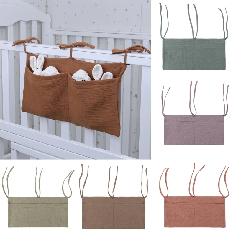 1pc Baby Crib Hanging Bag Baby Bedside Storage Bag Newborn Bed Hanging