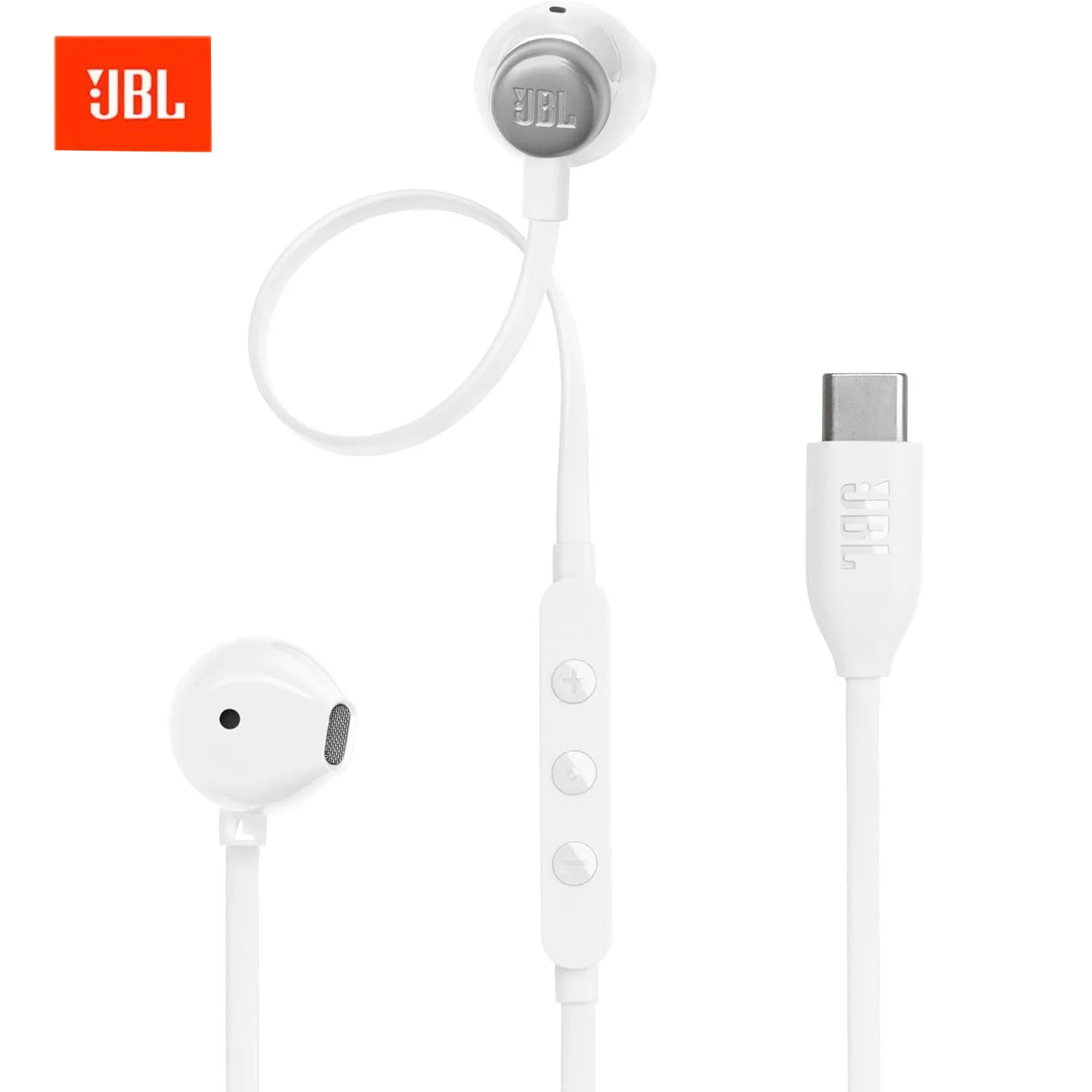 JBL TUNE 305C Bekabelde semi-in-ear hoofdtelefoon Type-C-interface Ingebouwde microfoon JBL Puur laagfrequent geluid voor sportoproep