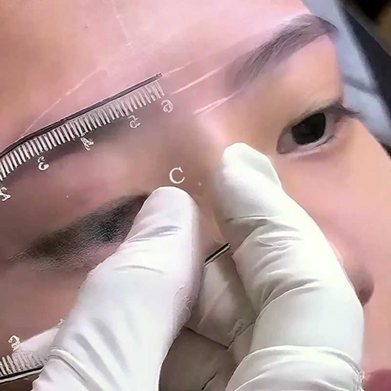5 個の耐久性のある眉整形ステンシル整形ポータブルインスタント眉シェイパー描画眉毛デザイン定規ギフト