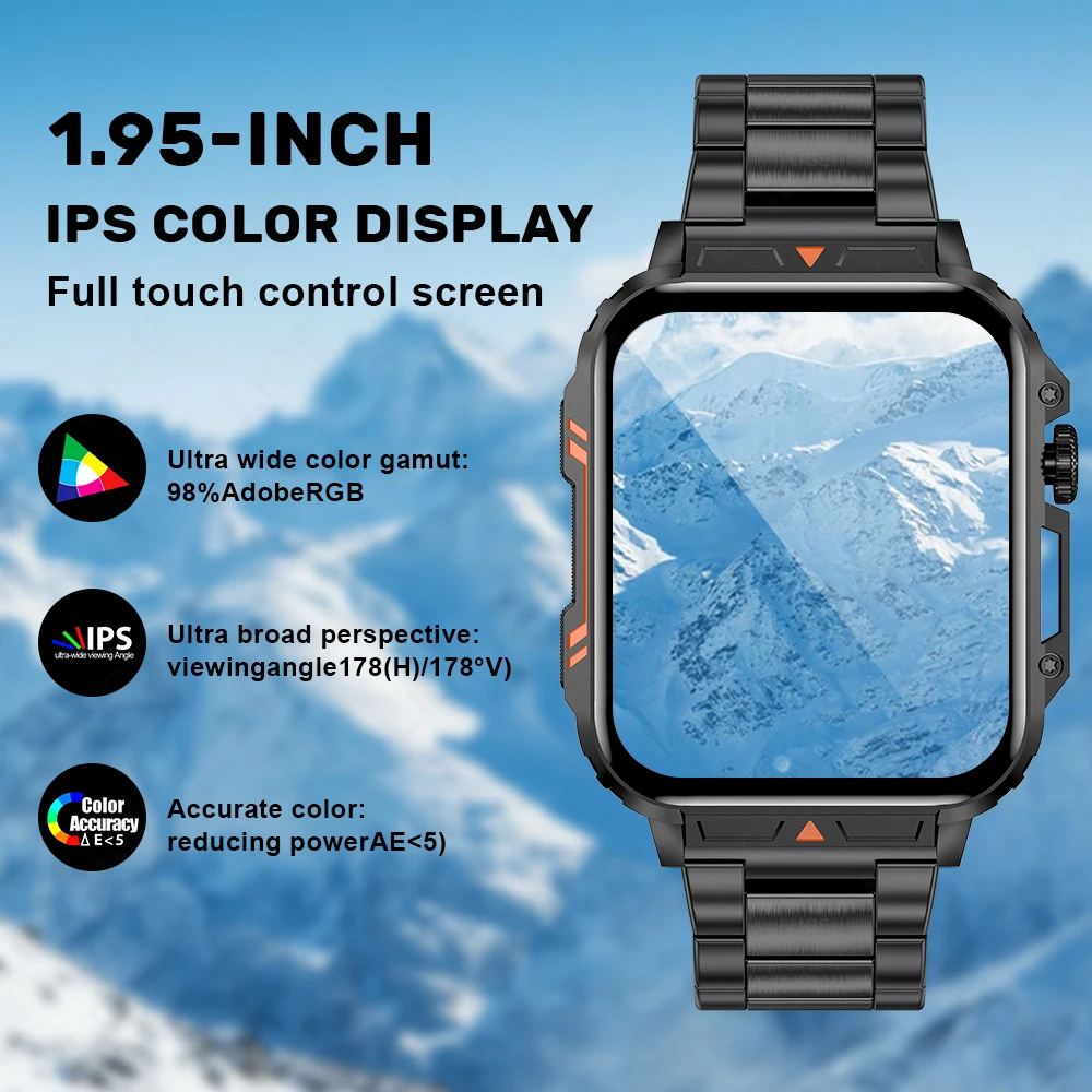 LIGE Smartwatch 1.95 Inch Screen Health Monitoring Watches IP68 Waterproof Sport Fitness Smart Watch For Men Women Reloj Hombre