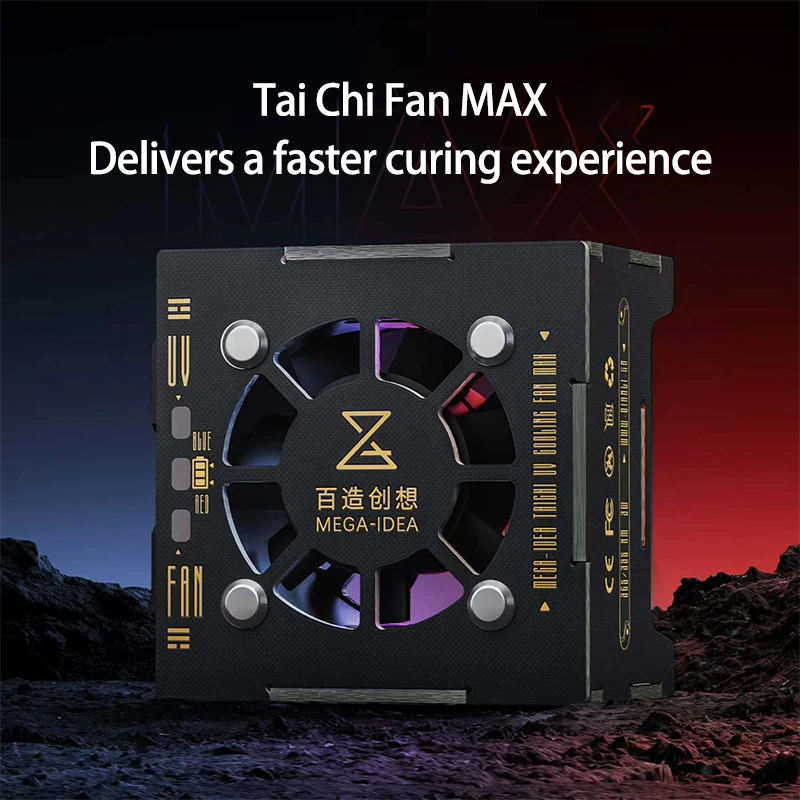 Qianli MEGA-IDEA Taichi Max 3W UV Curing Fan with 10000 RPM Speed Cooling Powerful Smoke Exhaust For Motherboard Repair Tools