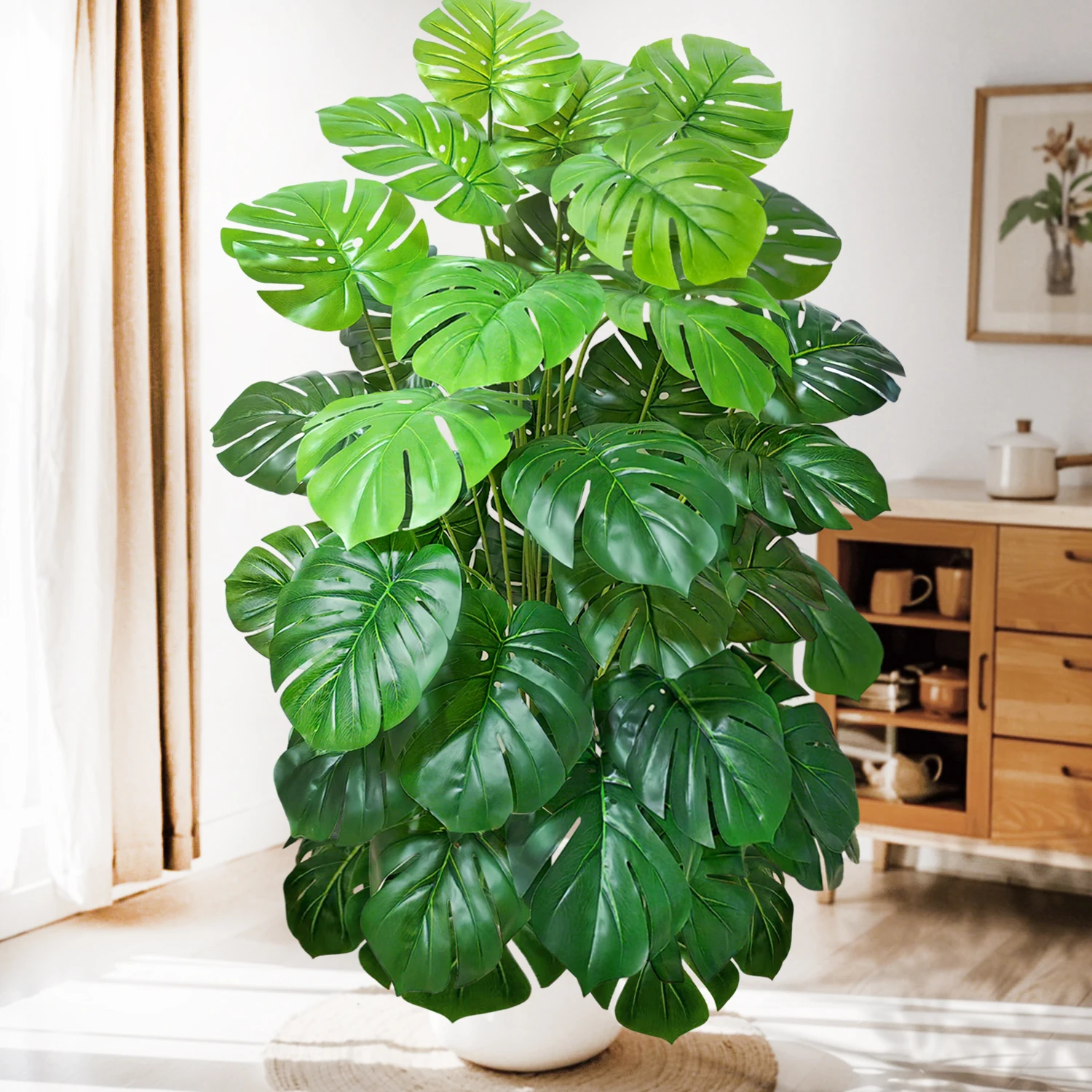 40-105 センチメートル/40.5in 人工モンステラ植 - Fiddle Leaf Fig のレビューと価格