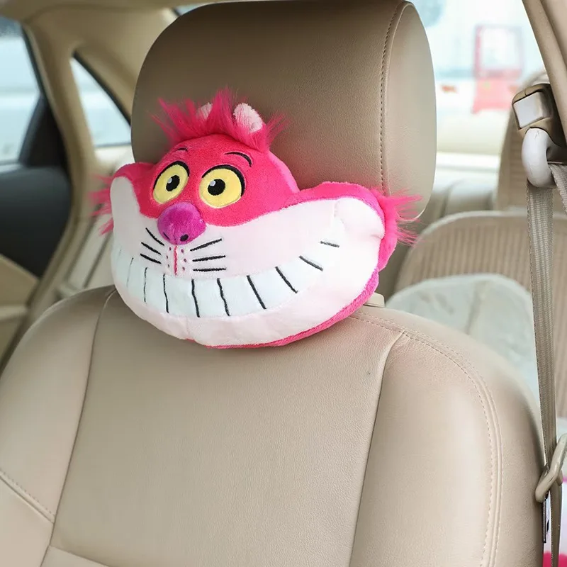 Anime Alice S Adventures In Wonderland Cheshire Cat Car Accessories Headrests Neck Pillows Kawaii Pillows Car Interior Supplies