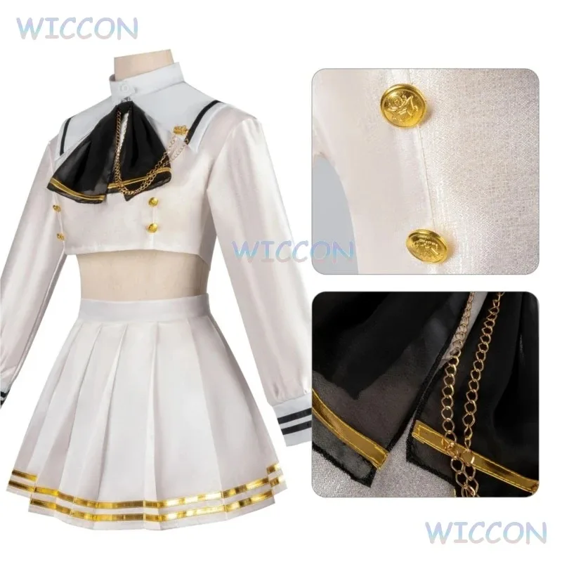 Cygame azur lane janus cosplay traje sexy sexy saia de verão jogo marinheiro uniforme branco feminino halloween jk uniforme escolar