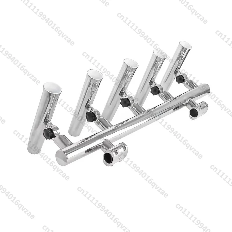 5 Tubes Stainless Steel Fishing Rod Holders Angle Adjustable Boat T Top Rocket Launcher Boat Accessories