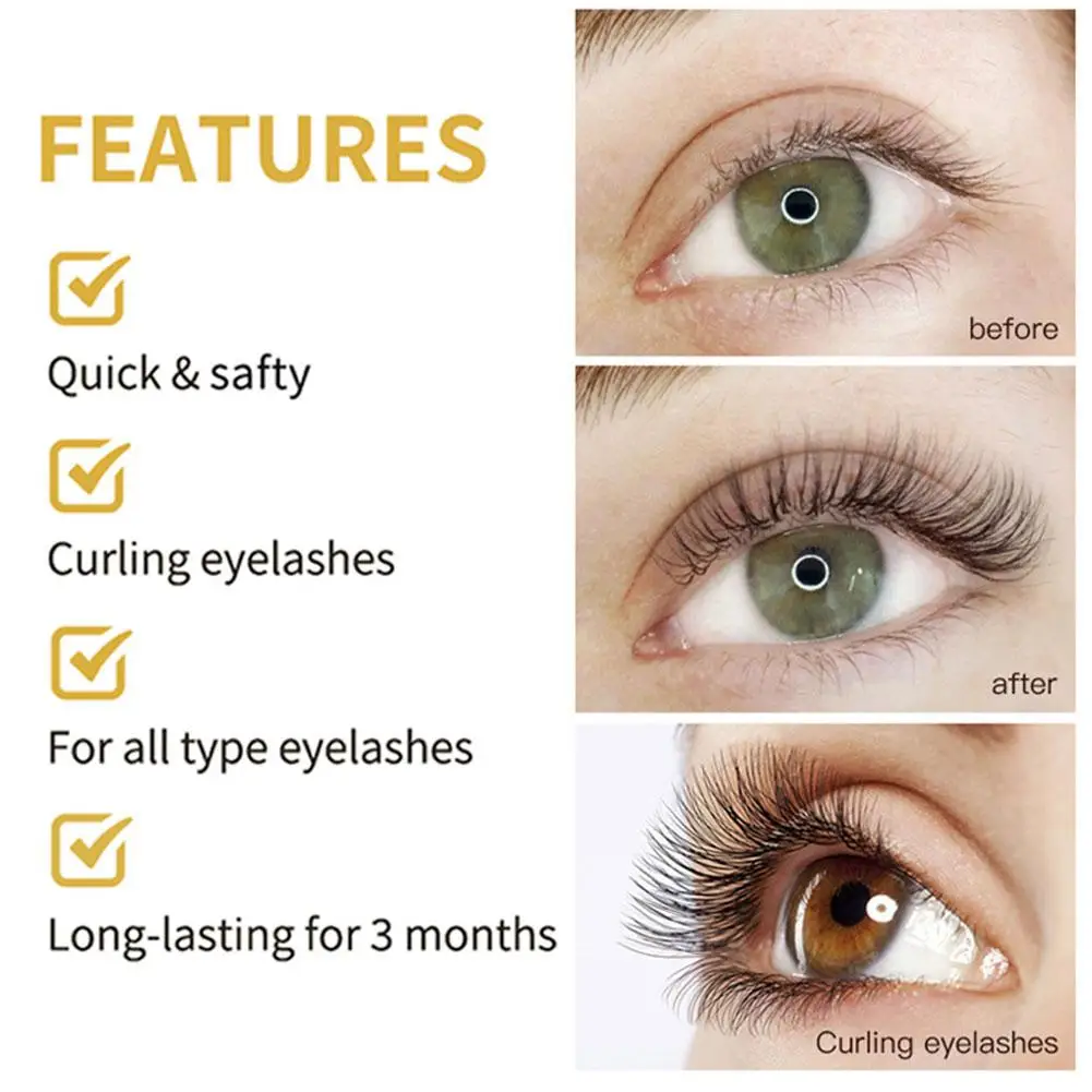 Professional Lash Lift Kit Semi-Permanent Curling Eyelash Perm Kit for Women Home Use Salon Quick Curling Voluminous Colori Q6P3