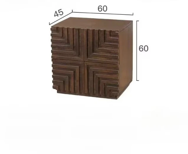 Retro solid wood bedside table creative locker high cabinet home