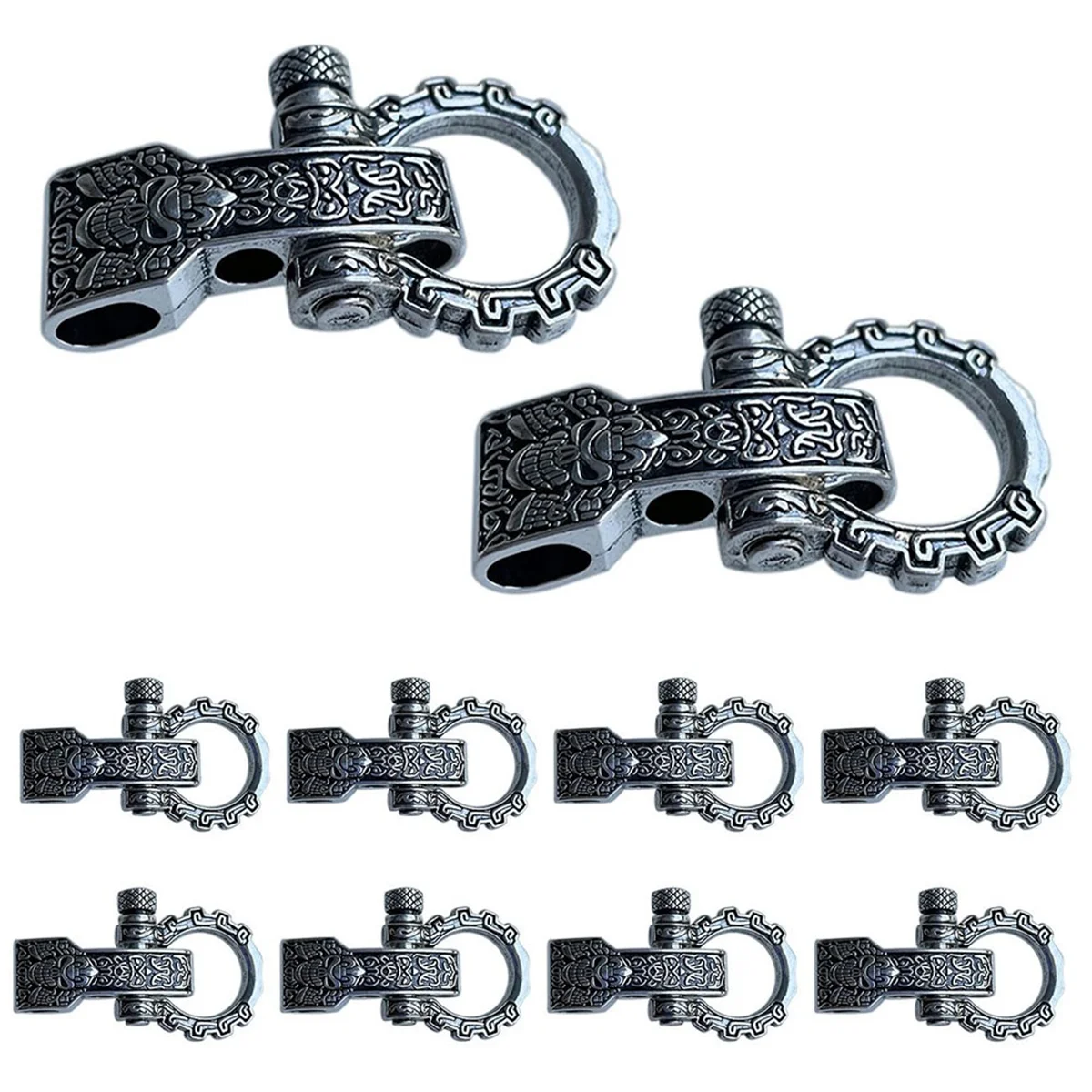 Paracord Buckles Bow Clasps Screw Pin Anchor Shackle Adjustable Shackles Buckles for Paracord Bracelet Belt 10 PCS