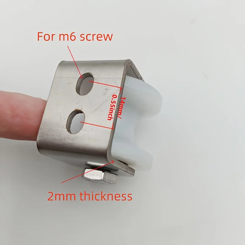 Nylon Sliding Door Wheel PP Material Fixed Pulley Cable Lifting Pulley with Stainless Steel Bracket