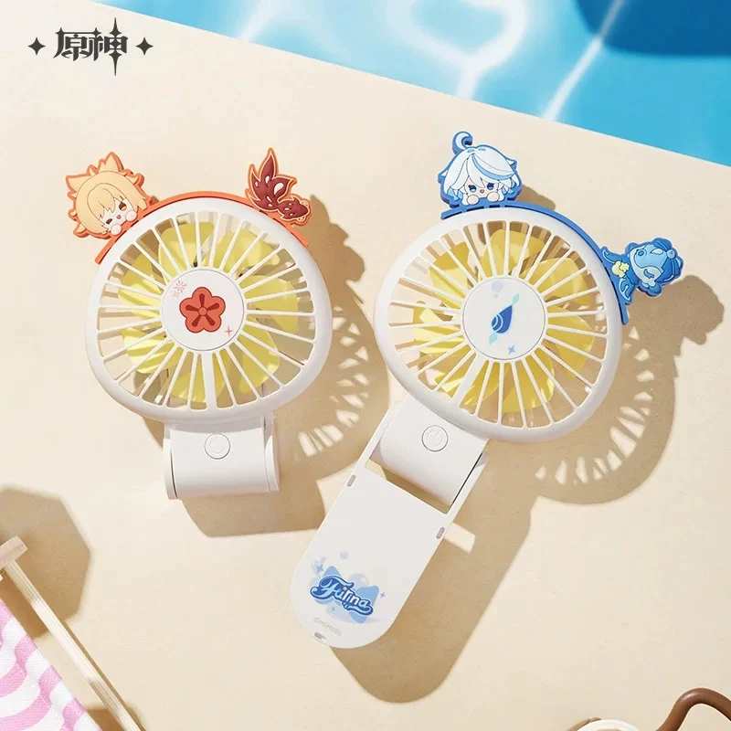 Genshin Impact Cosplay Klee Hu Tao Yoimiya Midsummer Party Series Foldable Portable Handheld Mini Fan Birthday Gifts 3