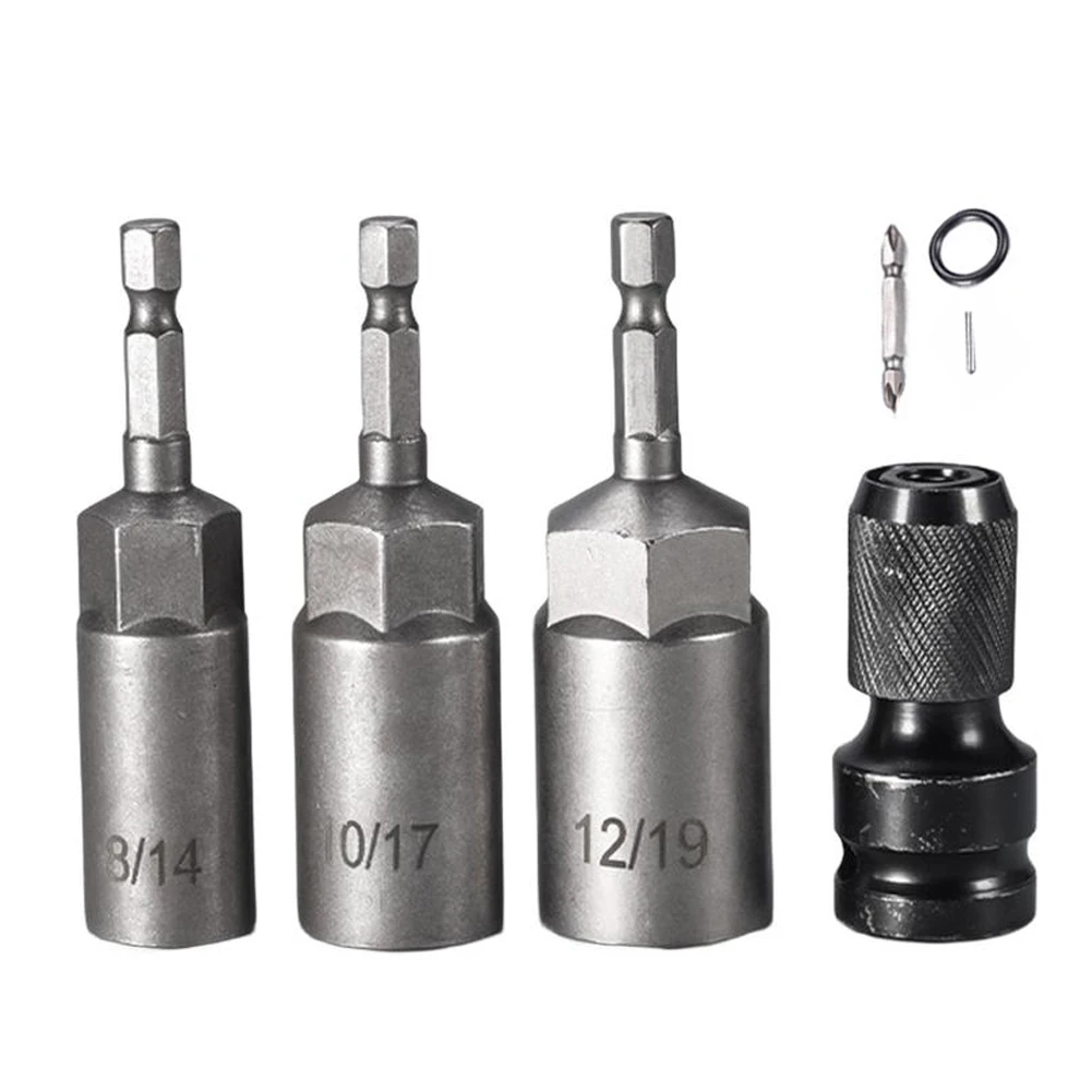 

1 Set Retractable Pneumatic Screwdriver Socket Hex Socket For Auto Repair Machinery Disassembly Accessories