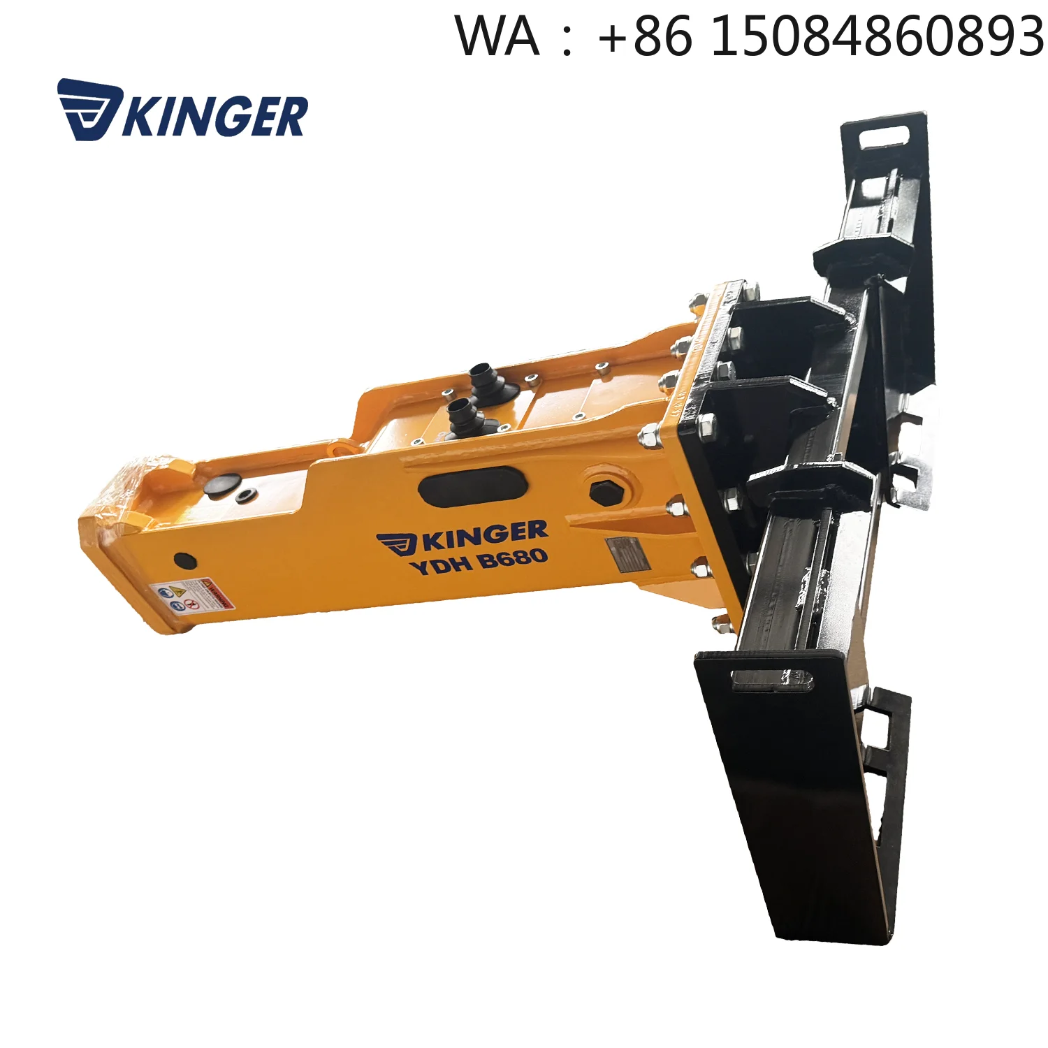 Backhoe Loader Hydraulic Rock Breaker Hammer, 75mm Chisel Attachment For Road Construction Concrete Demolition ry