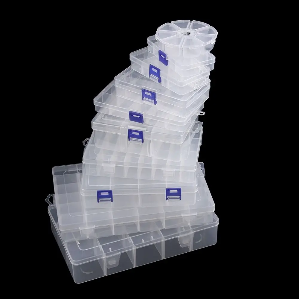 

Plastic Jewelry Organizer Spoon Hook Tool Fish Accessory Boxes Fishhook Tackle Box Pill Storage Case Candy cases