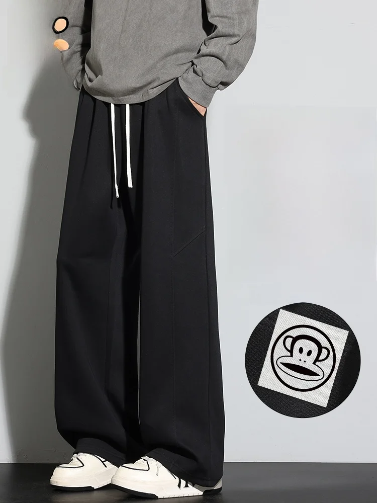 

PaulFrank Men's American Sle Wide Leg Sport Pants Autumn New Straight Loose Drape Casual Trousers Comfortable Loose Fit