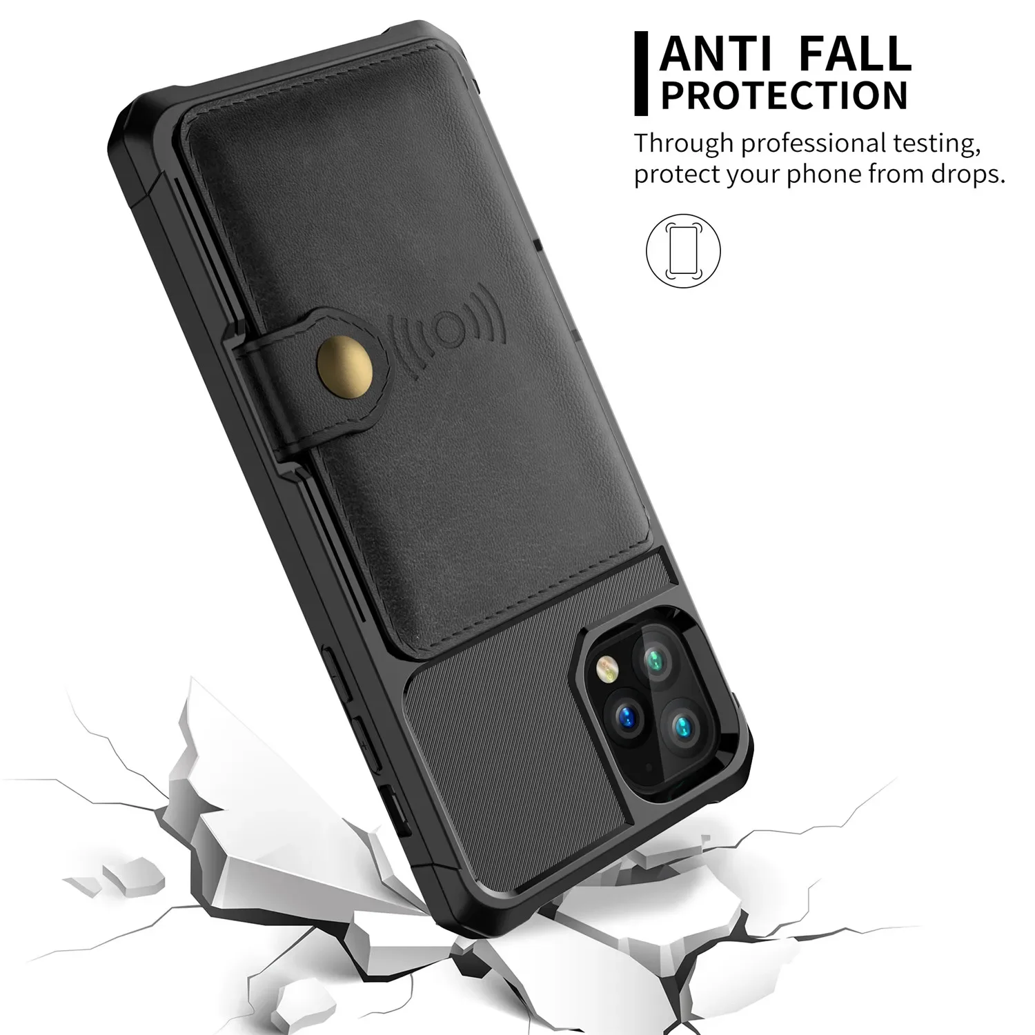 Luxury PU Leather Wallet Case for iPhone 13 11 12 Pro Max 5G iPhone 12 Mini Cases Wallet Flip Cover Buckle for iPhone 12 Fundas