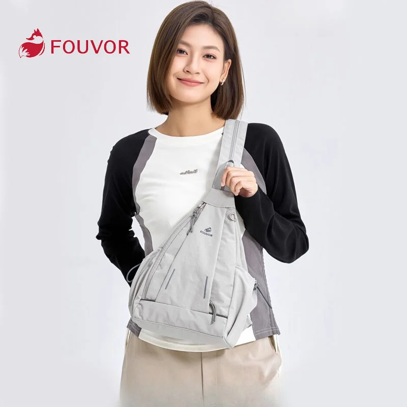 

Fouvor Women's Crossbody Bag Dual-purpose Multi-functional Lightweight Waterproof Backpack Fashion Versatile Chest Bag 3073-02