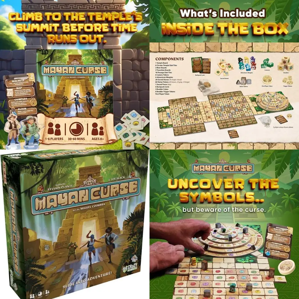 

Древняя майя Тайна: захватывающая настольная игра-головоломка для всех возрастов, семейная стратегическая игра, идеально подходит для вечеринок и подарков B