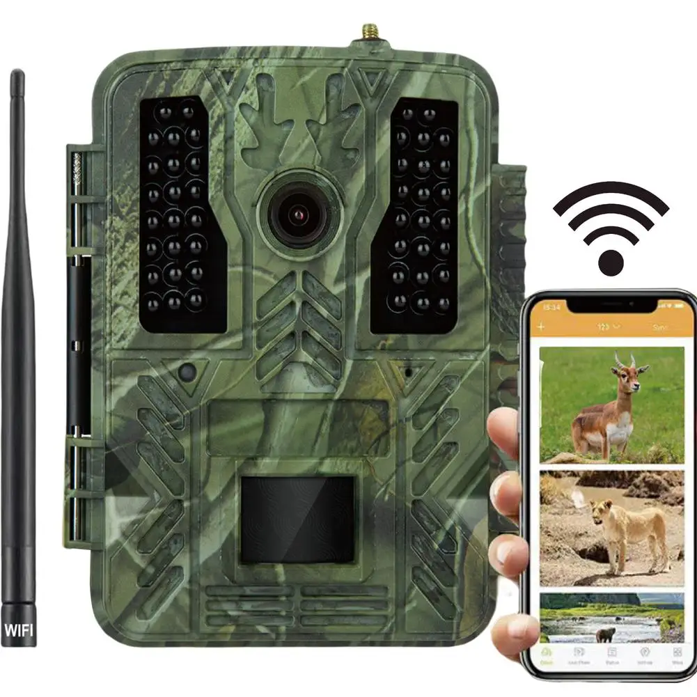 

New 4K Video Wildlife Trail Camera Photo Trap Infrared Hunting Camera Bluetooth-compaible Wifi Trail Camera Outdoor Tracking Cam