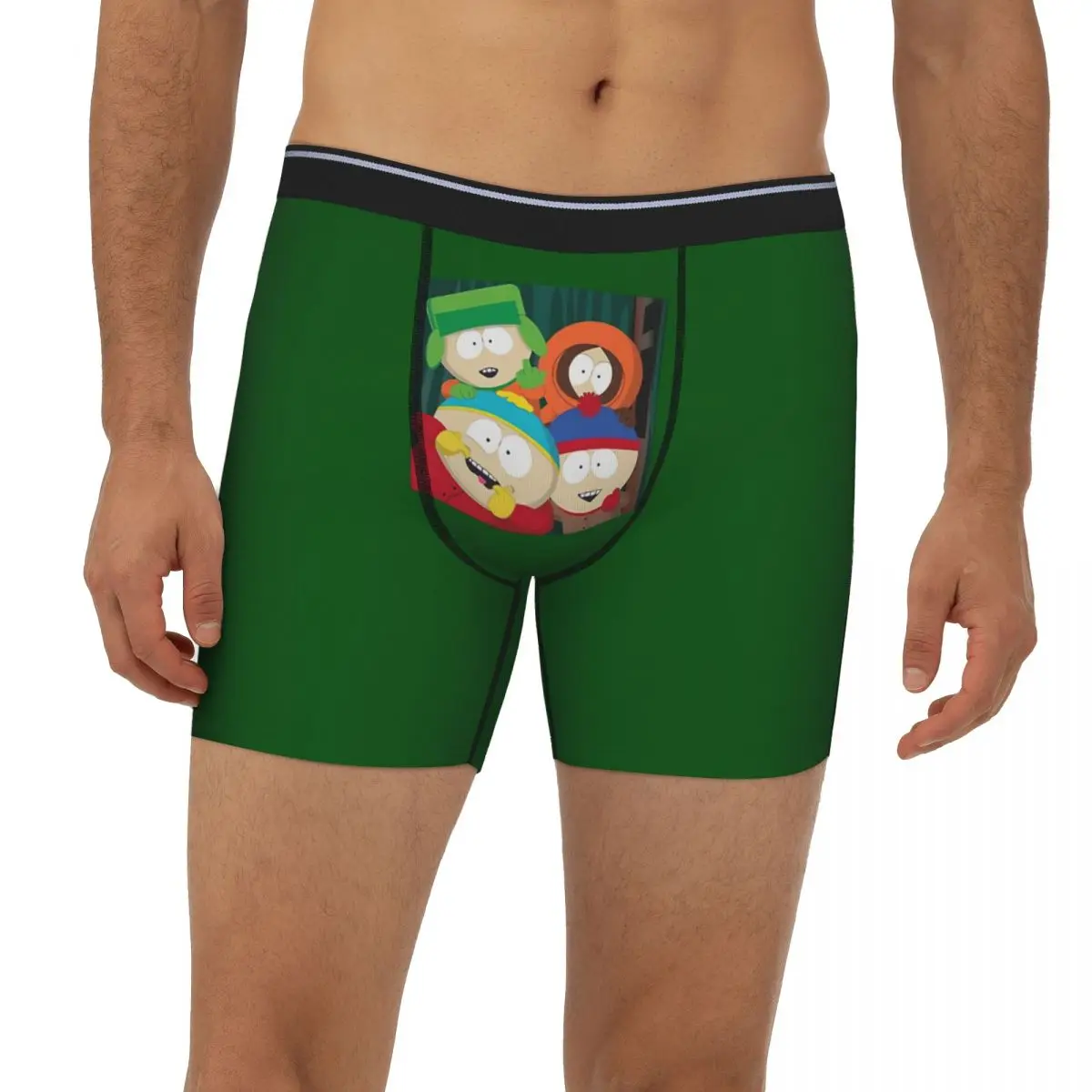 

Длинные трусы-боксеры Southpark для мальчиков с героями мультфильмов аниме, короткие мужские трусы, удобное нижнее белье для мужчин, подарки бойфренду