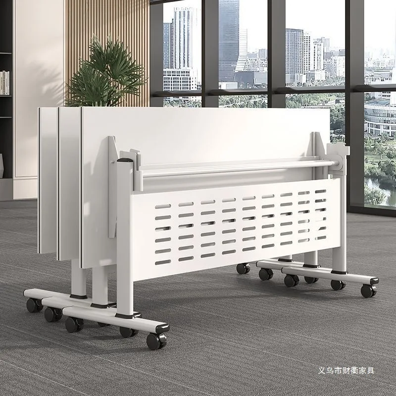Training table and chair combination mobile desk strip educational institution splicing training  folding conference