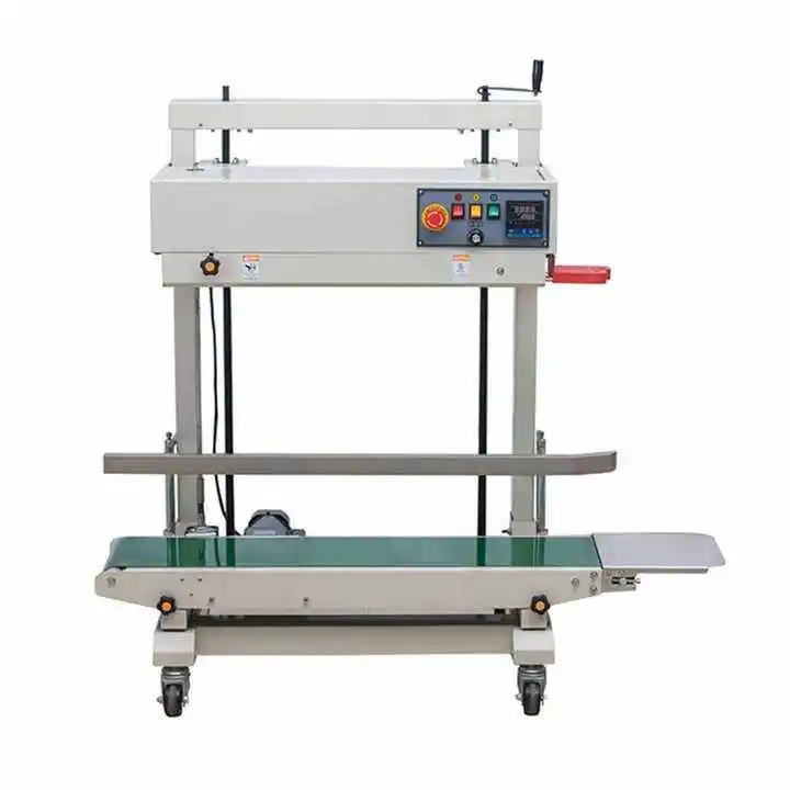 

Automatic Continuous Band Sealer Machine for Vertical Plastic Film Bags Heat Sealing Technique