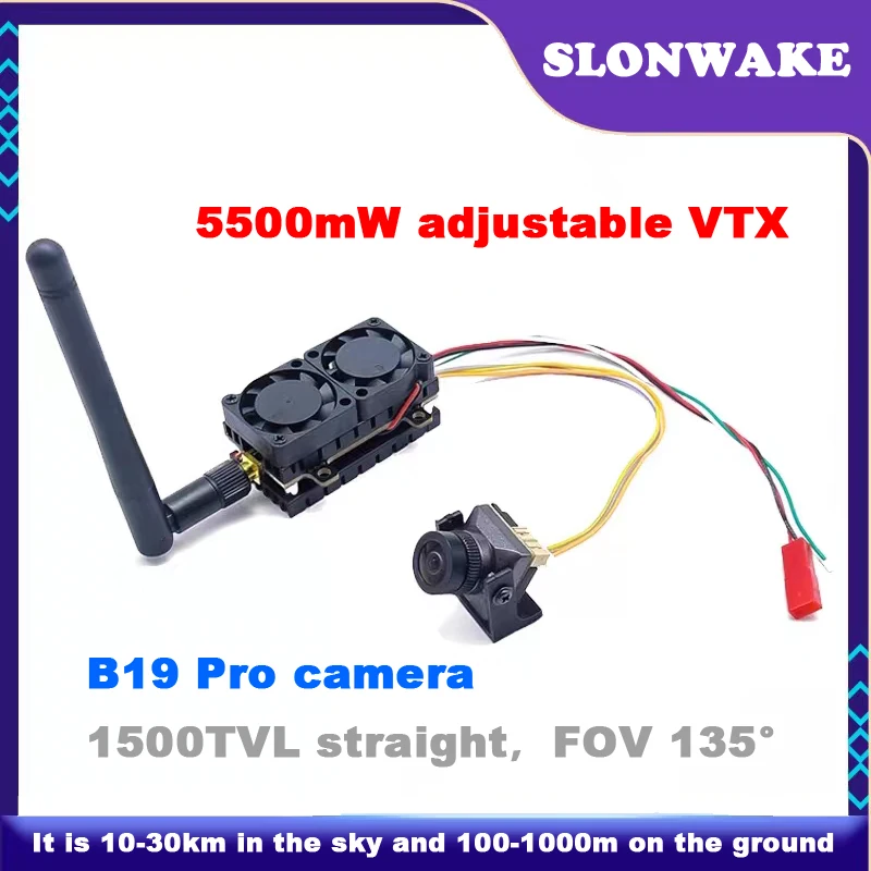 사용 가능한 5.8G 48CH FPV VR 고글 모니터 480p (5.5W VTX 송신기 + 2.1mm CMOS 1500TVL FPV 카메라 포함) RC 플레이 부품