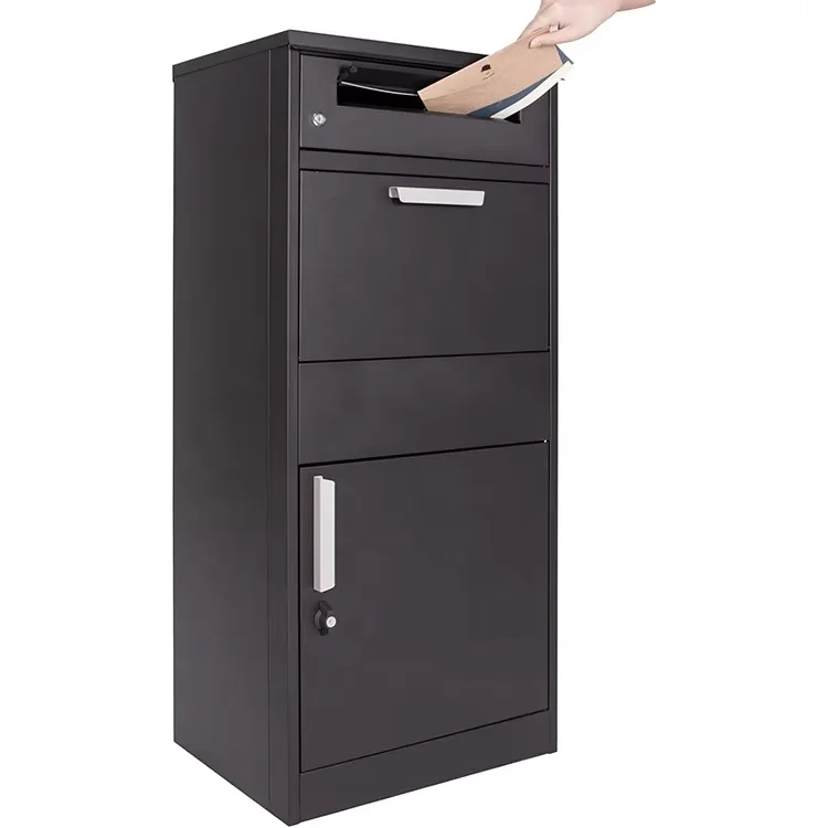 Outdoor Home Garden Anti-Theft Parcel Box Security Mailboxes In Steel Powder Coating With Lock For Office Home