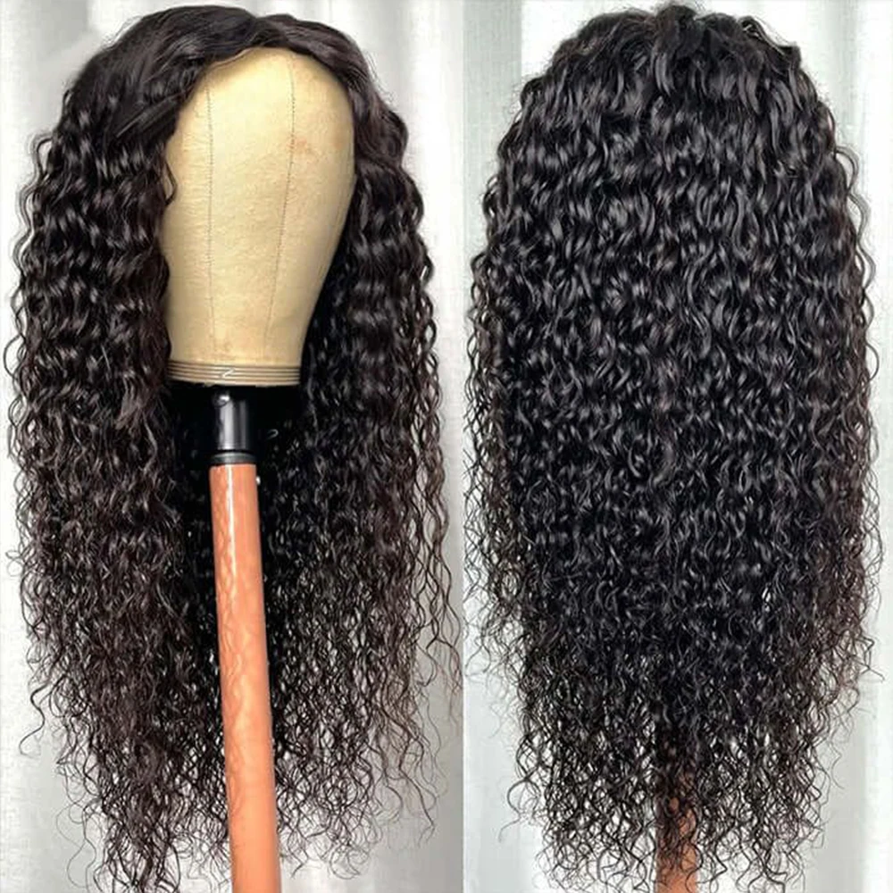 180 Upgrade Glueless Wig Human Hair Ready To Wear Kinky Curly Glueless Preplucked Wear And Go Wigs Lace Closure Wigs PreCut Lace