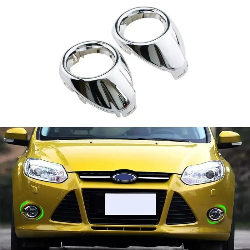 

2Pcs Front Anti Light Frame Head Fog Light Lampshade Decoration Suitable For Ford Focus 2011-2014 Light Frame Cover Decoration